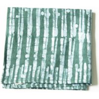 Leinentuch Serviette Set - Petrol Grün Blaue Dünne Streifen Hand Batik Block Gedruckt-Set Von 4 Leinentuch Serviette Set - Petrol Grün Blaue Dünne Streifen Hand Batik Block Gedruckt-Set Von 4 von RusticLoom