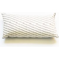 Lenden Werfen Kissen - Grau Natürliche Weiße Ikat Streifen-Handgewebt-Kissen Lenden Werfen Kissen - Grau Natürliche Weiße Ikat Streifen-Handgewebt-Kissen von RusticLoom