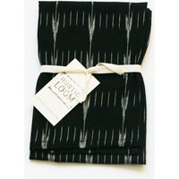 Schwarz Grau Geschirrtuch - Küchentuch - Handgewebtes Ikat Streifen - Geschenk Für Koch Schwarz Grau Geschirrtuch - Küchentuch - Handgewebtes Ikat Streifen - Geschenk Für Koch von RusticLoom