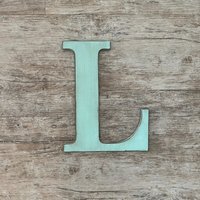 Rustikale Beunruhigte Anfangsbuchstaben, Rustikales Aqua, Benutzerdefinierte Buchstaben, A B C D E F G H I J K L M N O P Q R S T U V W X Y & Z von RusticOrchid