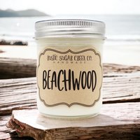 Beachwood Duftkerze Sojawachs Kerze in 3 Größen Handgemacht Und Mit Geschenkbox Erdig Holzig von RusticSugarCreekCo