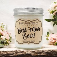 Best Mom Ever Kerze Geschenke Für Mama Muttertagsgeschenk Mutter Geschenk Geburtstagsgeschenk Oma Personalisierte von RusticSugarCreekCo