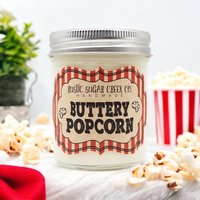 Butter Popcorn Duftkerze Soja Wachs Kerze Handgemachte Geschenk Box Film Nacht Dekor von RusticSugarCreekCo