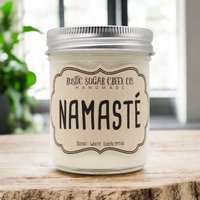 Duftkerze Namaste Soya Wachs Kerze Handgemacht 3-Größen Geschenkbox Aromatherapie Yoga Geschenk von RusticSugarCreekCo