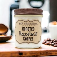 Geröstete Haselnuss Kaffee Duftkerze Soja Wachs Kerze Handgemacht 3-Größen Mit Geschenk Box von RusticSugarCreekCo