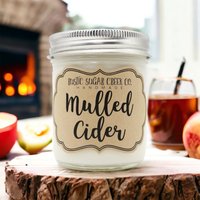 Glühweinduft Sojawachs Kerze Handgemachtes Sauberes Abbrennen 3-Größen Mit Geschenkbox von RusticSugarCreekCo