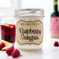 Himbeer Sangria Duftkerze Soja Wachs Kerze Handgemachtes Sauberes Abbrennen 3-Größen Mit Geschenk Box von RusticSugarCreekCo