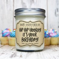 Hip Hooray It's Your Birthday Kerze 3-Größen Geschenkbox Buttercreme Cupcakes Duft von RusticSugarCreekCo