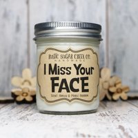 I Miss Your Face Sojakerze Kerze Handgemacht 3-Größen Wählen Sie Duft Geschenkbox Freundschaftsgeschenk von RusticSugarCreekCo