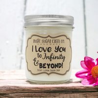 Ich Liebe Dich Bis Zur Unendlichkeit Und Darüber Hinaus Kerze Liebe Geschenke Von Ihm Für Sie Nette Mutter Tochter Freund von RusticSugarCreekCo