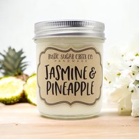 Jasmin Und Ananas Duftkerze Soja Wachs Kerze Handgemachtes Sauberes Abbrennen 3-Größen von RusticSugarCreekCo