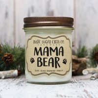 Mama Bär Sojawachs Kerze 3-Größen Handmade Wählen Duft Mit Box Geschenk von RusticSugarCreekCo