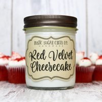 Red Velvet Käsekuchen Duftkerze Soya Wachs Kerze Handgemacht Sauber Brennen 3-Größen Mit Geschenk Box von RusticSugarCreekCo