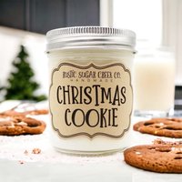 Weihnachtsplätzchen Duftkerze Sojawachs Kerze in 3 Größen Sauber Abbrennend Mit Weihnachtsgeschenk von RusticSugarCreekCo