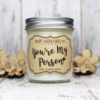 You're My Person Soy Candle 3-Sizes Handmade Wählen Sie Duft Gift Box Freundschaftsgeschenk von RusticSugarCreekCo