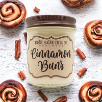 Zimtschnecken Duftkerze Sojawachs Kerze in 3 Größen Handgemacht Und Mit Geschenkbox von RusticSugarCreekCo