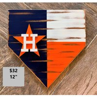 Houston Astros Rustic Baseball Schild | 2 Optionen von RusticTexas2019