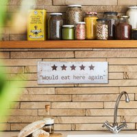Rustikales 5 Sterne Bewertung Küchenschild Aus Holz Zur Wandmontage - Lasergravur von RusticWoodYork