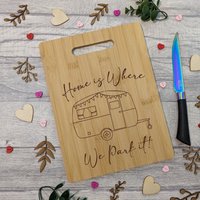 Hölzernes Schneidebrett Caravan/Campervan - Käsebrett Zitronenschneidebrett 32 X 24 cm Personalisierung Möglich von RusticWoodYork