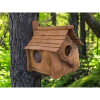 Eichhörnchen Nistkasten | Handgefertigter, Eichhörnchen Rustikaler Unterschlupf Für Aus Holz Eichhörnchenhaus Garten Decore von RusticWoodenPoland