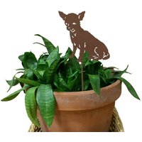 Chihuahua Hund Pflanzen Marker Oder Ornament Haustier-Gedenkgeschenk von RusticaOrnamentals