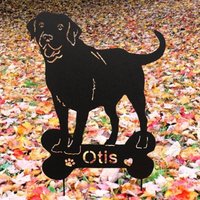 Labrador Retriever Gartenstecker Rustikale Metallhundegedenkkunst von RusticaOrnamentals