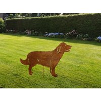 Rustikaler Metall Golden Retriever Gartenstecker Hundegedenkmal Rustikaler Metall Golden Retriever Gartenstecker Hundegedenkmal von RusticaOrnamentals