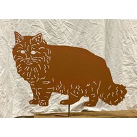 Rustikaler Metall Langhaarkatzen Gartenpfahl Oder Wandkunst Rustikaler Metall Langhaarkatzen Gartenpfahl Oder Wandkunst von RusticaOrnamentals