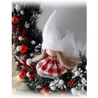 Weihnachts-Feenkranz, Elfenkranz, Weihnachtstürkranz, Led-Lichterkranz von RustikaRo