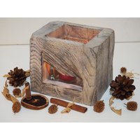 Windlicht Aus Altholz Eiche Handgefertigt Mit Glaseinsatz Windlicht Aus Altholz Eiche Handgefertigt Mit Glaseinsatz von Rustikalholzshop