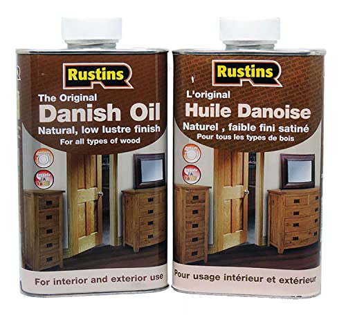 Rustin's Danish Oil - Dänisches Öl für alle Holzarten im Innen- und Außenbereich - Transparent - 250ml von Rustins