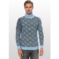 Rusty Neal Rollkragenpullover, mit stylischem Karo-Muster von Rusty Neal