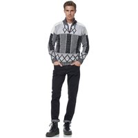 Rusty Neal Strickpullover, mit Stehkragen und Reißverschluss von Rusty Neal