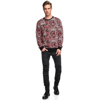 Rusty Neal Sweatshirt "Red Tiger in Jacquard" mit extravagantem Muster von Rusty Neal