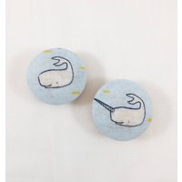 4Er Set Narwal Schubladenknäufe, Kinderzimmerdeko von RustyCanvas