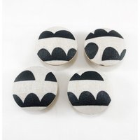 Abstrakte Wolke Holzknauf Knäufe - 4Er Set von RustyCanvas