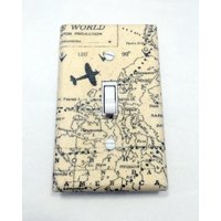 Lichtschalter Platte Abdeckung/steckdose Schlafzimmer Wohnkultur Housewarminggeschenk Kinderzimmer Dekoration Flugzeug von RustyCanvas