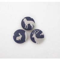 Woodland Friends Knauf Pulls 4Er Set/Schrank Kinderzimmer Griffe Raum Dekor Möbelzubehör Baby Shower Geschenk Elch Hirsch von RustyCanvas