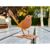 Bachstelze Zaun Topper - Gartengestaltung Perfektes Geschenk Rustikales Hinterhof Dekor Dekorative Verzierung Outdoor Metal Yard Art von RustySparrowDesign