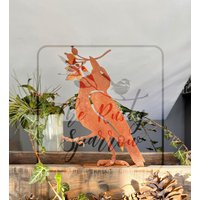 Gartenzaun Topper Krähe Aus Metall Gerostet Rustikales Raben Dekor von RustySparrowDesign