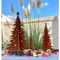 Gerosteter Metall Weihnachtsbaum Indoor Outdoor Urlaub Dekor von RustySparrowDesign