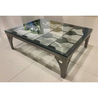 Rusty Wolfe Original Stahl Couchtisch von Rustywolfestudio