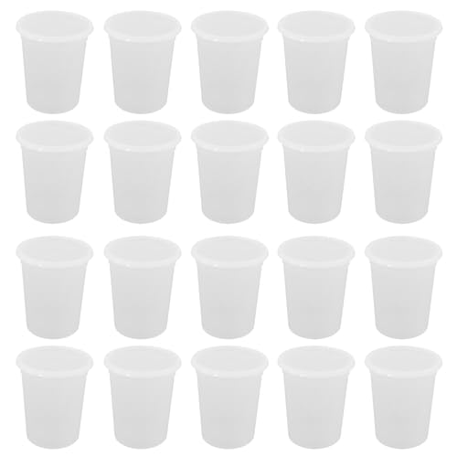 20 Stück Frischhaltedosen, auslaufsichere runde Feinkostbehälter aus Kunststoff mit Deckel, BPA-freier Kunststoff-Behälter für die Zubereitung von Mahlzeiten in der Mikrowelle, gefriergeeigne L von Rutaqian