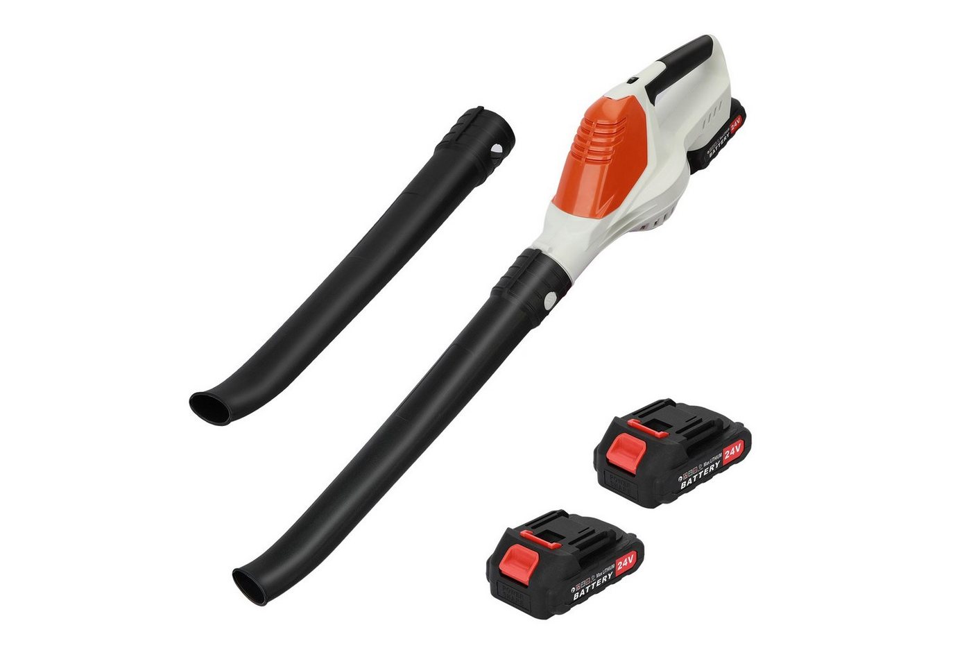 Rutaqian Akku-Laubbläser Akku-Laubbläser, Elektrischer Laubbläser mit 2 Akkus und 1 Ladegerät, 24-V-Akku-Laubbläser für Rasenpflege, Terrasse und Garten von Rutaqian
