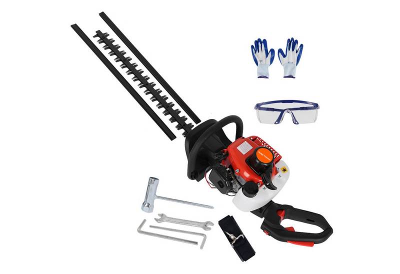 Rutaqian Benzin-Heckenschere Heckenschere,Kraftstoffsparender Heckenschneider mit geringer Stimme, bis 1,00 m Arbeitshöhe, (1 St), 26cc 7500RPM Heckenschere , Schnittlänge 61cm von Rutaqian