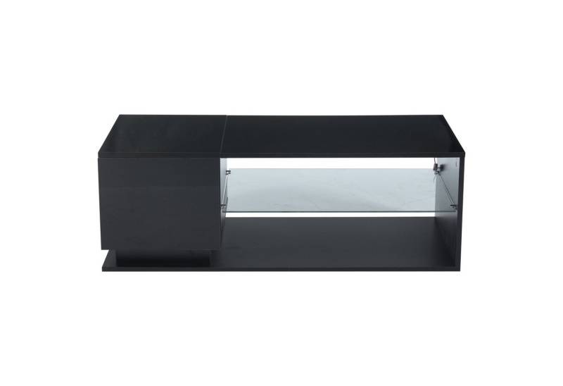 Rutaqian Couchtisch 105x50x36cm,Hochglanz Couchtisch,Kaffeetisch mit Stauraum, Wohnzimmertisch mit Beleuchtungund LED-Lichtleiste Rutaqian Couchtisch 105x50x36cm,Hochglanz Couchtisch,Kaffeetisch mit Stauraum, Wohnzimmertisch mit Beleuchtungund LED-Lichtleiste von Rutaqian