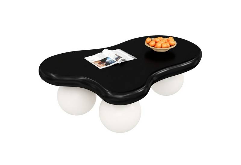 Rutaqian Couchtisch Cloud Style Couchtisch mit LED-Beleuchtung – 16 Farben wählbar, Wolkenform-Design, Rundbein-Design von Rutaqian