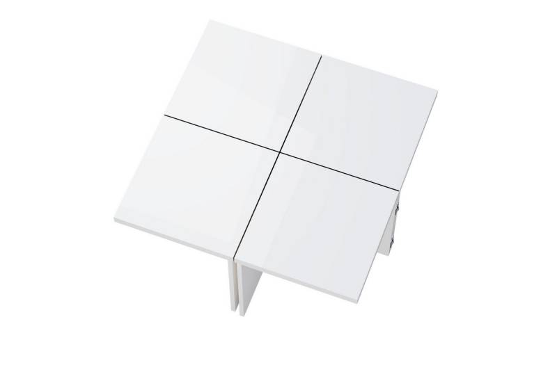 Rutaqian Couchtisch DIY Couchtisch, Hochglanz Tischplatte, freie Kombination von Rutaqian