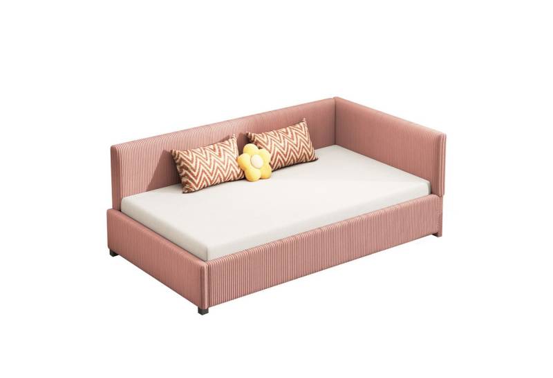 Rutaqian Daybed Polsterbett Sofabett 90*200 mit Lattenrost Hautfreundlicher Samtstoff von Rutaqian