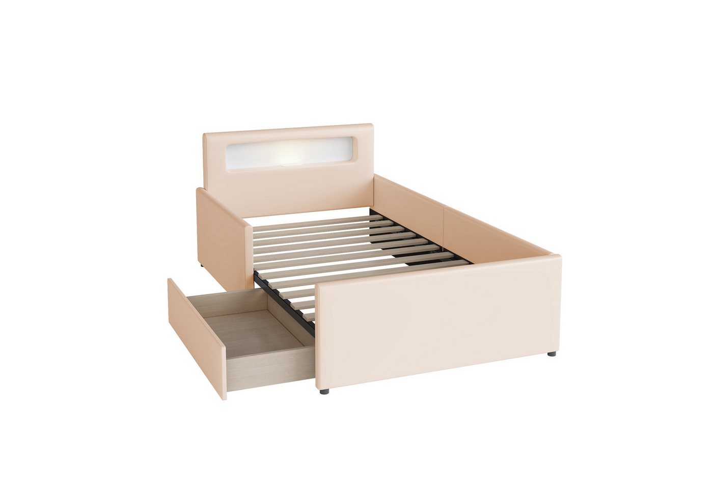 Rutaqian Daybett Polsterbett Kinderbett 90*200 cm, Mit Nachtlicht und USB-Ladeanschluss Rutaqian Daybett Polsterbett Kinderbett 90*200 cm, Mit Nachtlicht und USB-Ladeanschluss von Rutaqian